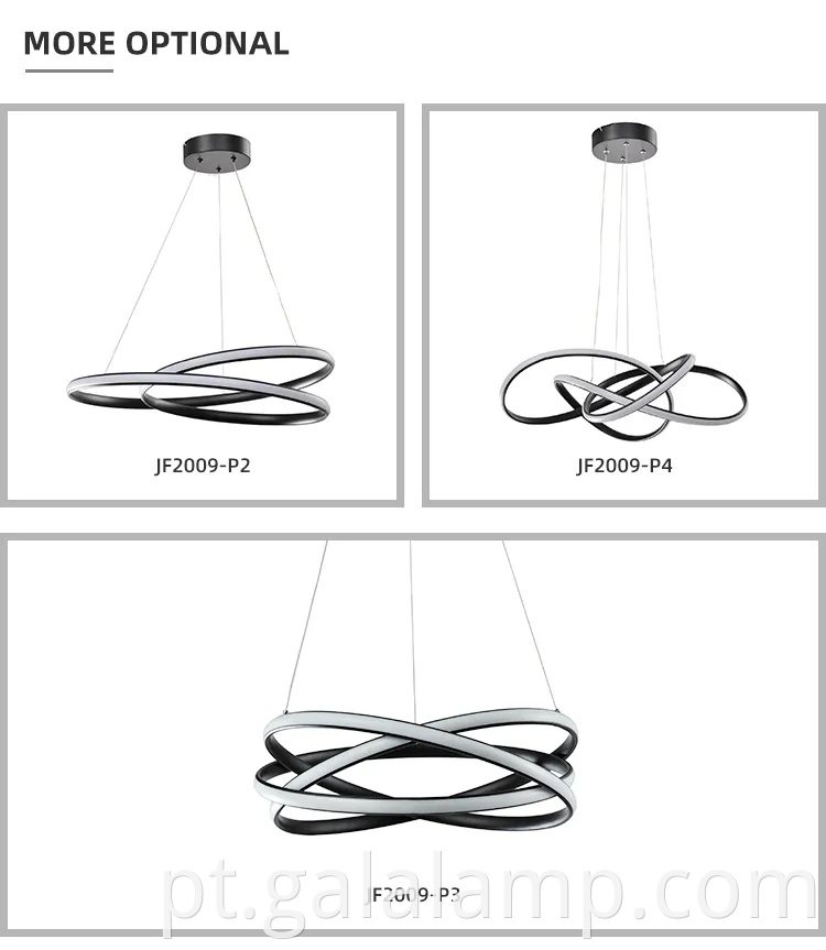 Lâmpada de suspensão linear de aço preto elegante para salas de estar